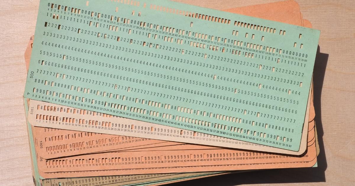 Fortran punch cards programming