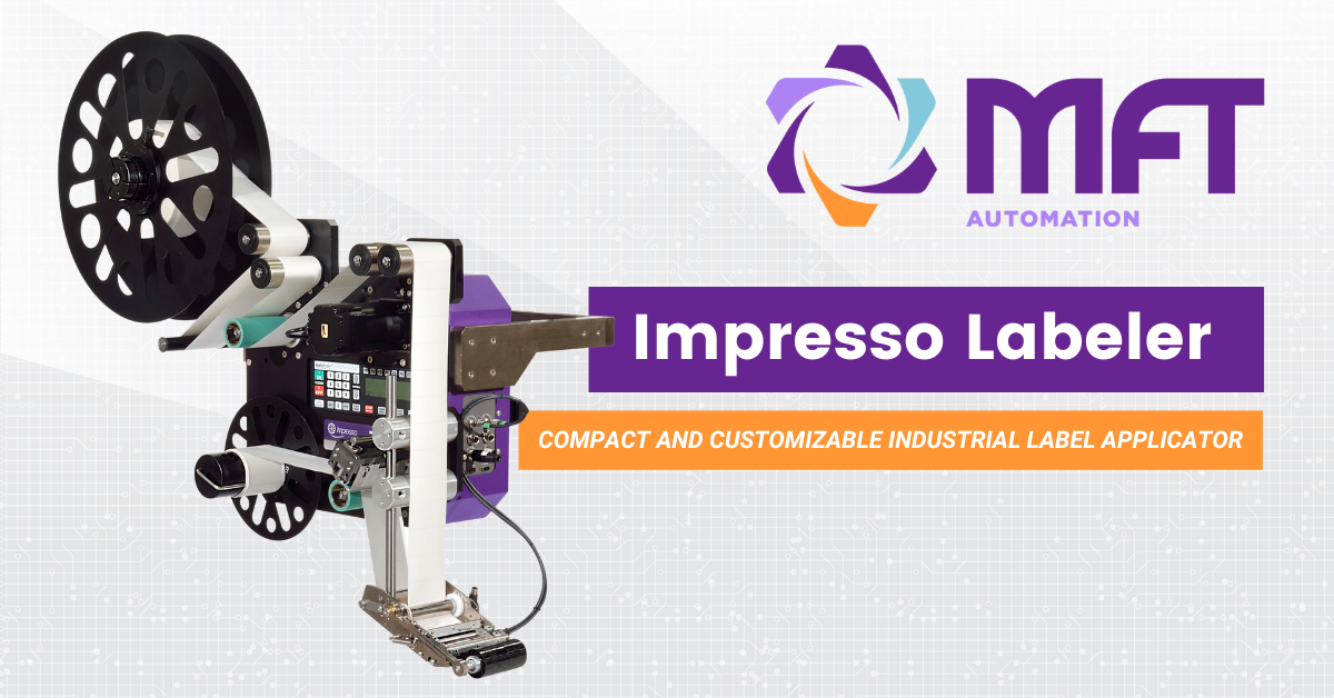 Impresso Labeler - compact and customizable industrial label applicator