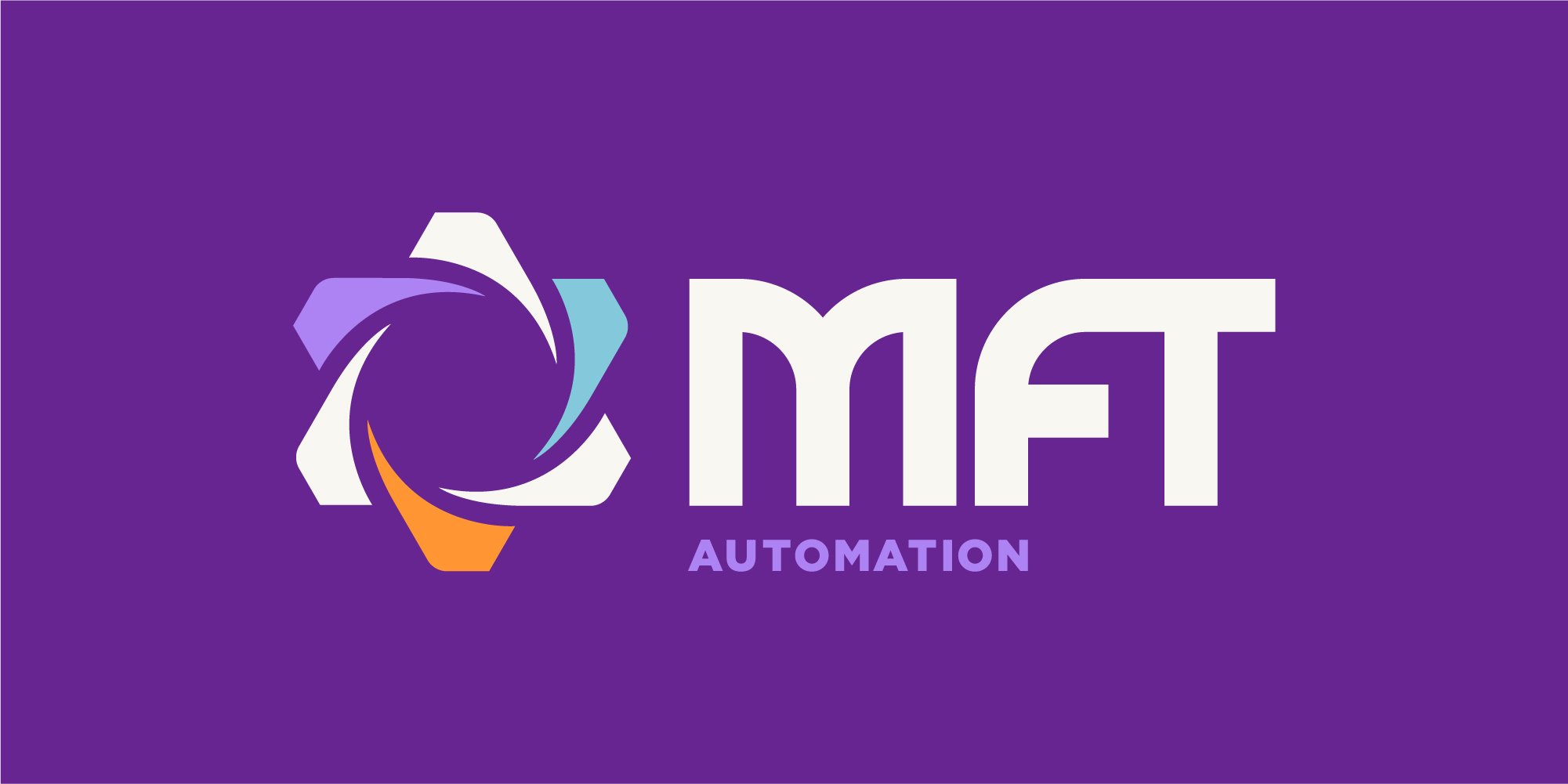 The new MFT Automation Logo. Featuring a cog-like spiral and the words MFT Automation.