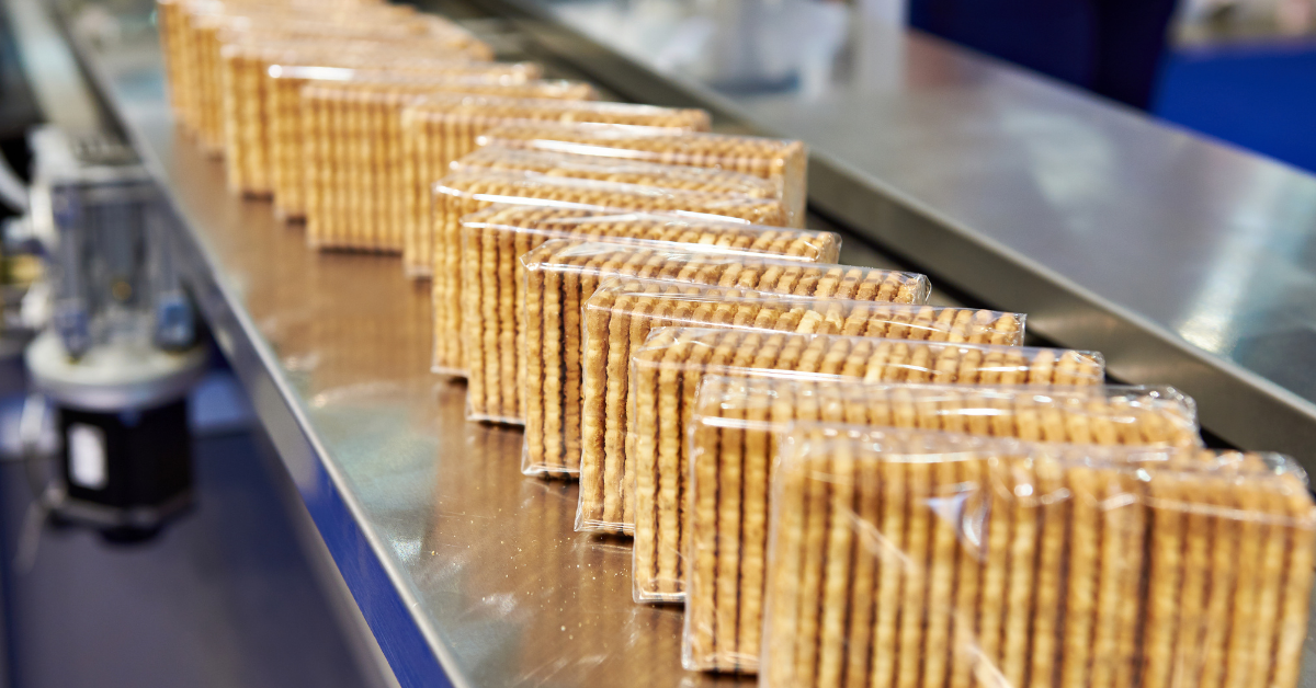 row of packaged crackers